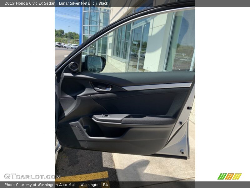 Lunar Silver Metallic / Black 2019 Honda Civic EX Sedan