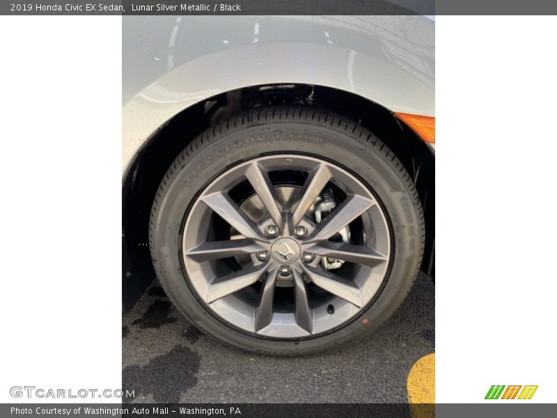 Lunar Silver Metallic / Black 2019 Honda Civic EX Sedan