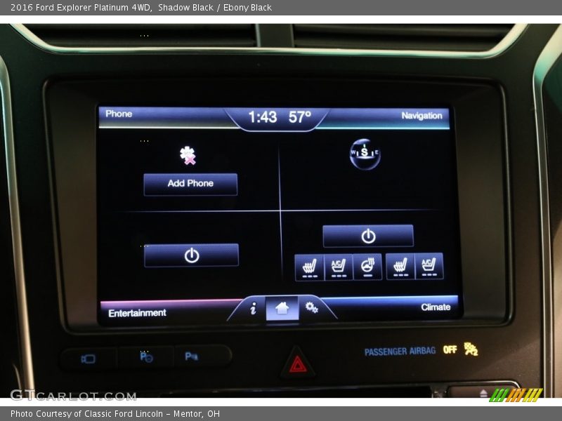 Shadow Black / Ebony Black 2016 Ford Explorer Platinum 4WD