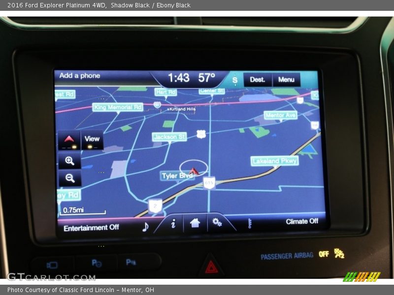 Shadow Black / Ebony Black 2016 Ford Explorer Platinum 4WD