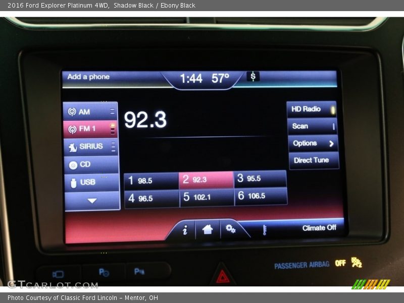 Shadow Black / Ebony Black 2016 Ford Explorer Platinum 4WD