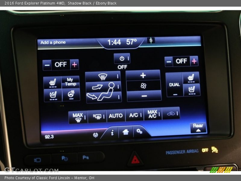 Shadow Black / Ebony Black 2016 Ford Explorer Platinum 4WD