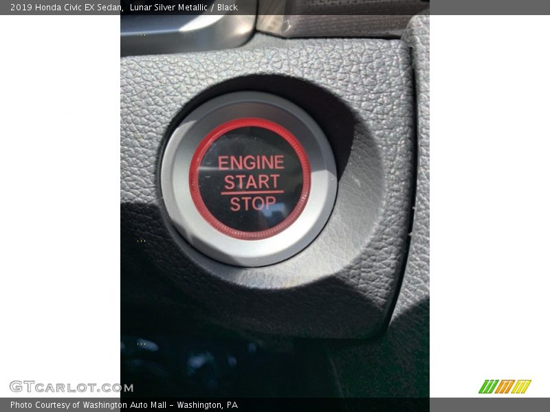 Lunar Silver Metallic / Black 2019 Honda Civic EX Sedan
