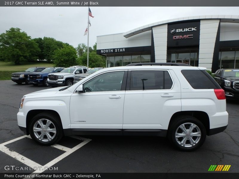 Summit White / Jet Black 2017 GMC Terrain SLE AWD