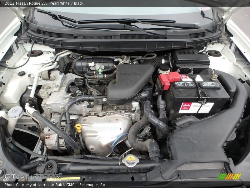Pearl White / Black 2012 Nissan Rogue SV