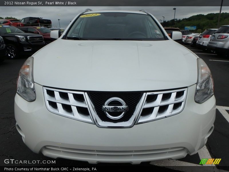 Pearl White / Black 2012 Nissan Rogue SV
