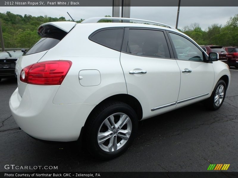 Pearl White / Black 2012 Nissan Rogue SV