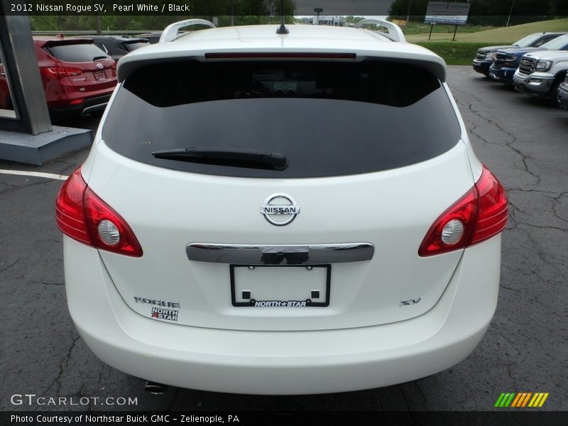 Pearl White / Black 2012 Nissan Rogue SV