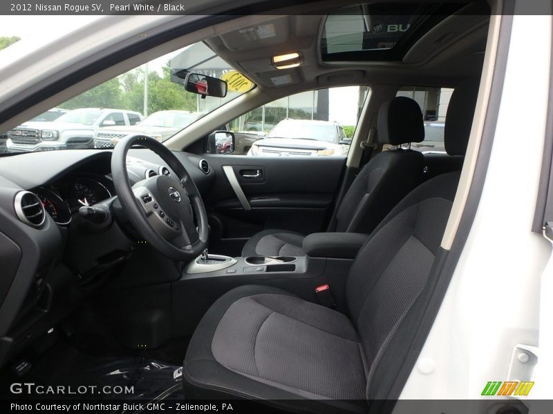 Pearl White / Black 2012 Nissan Rogue SV