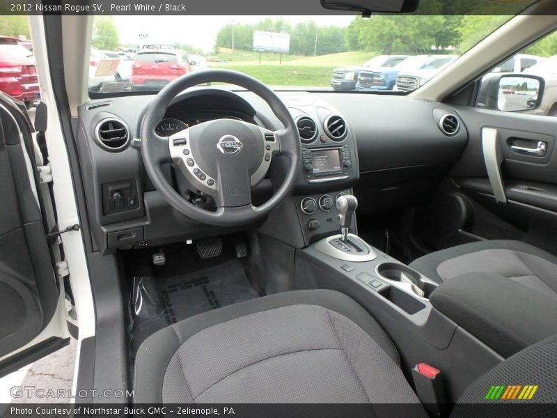Pearl White / Black 2012 Nissan Rogue SV