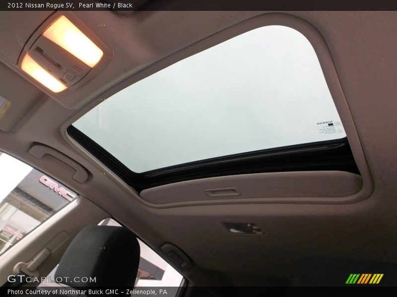 Pearl White / Black 2012 Nissan Rogue SV