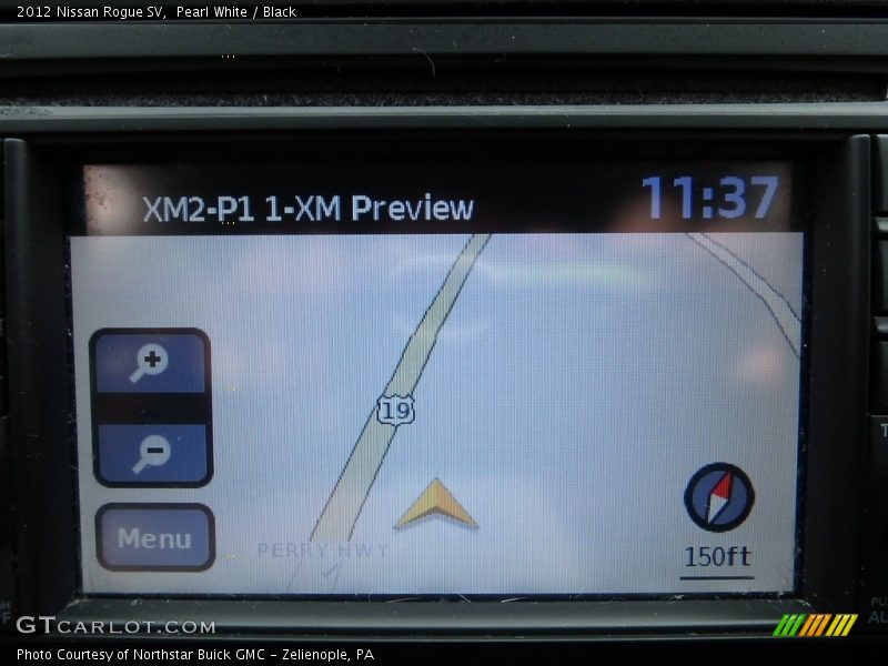 Pearl White / Black 2012 Nissan Rogue SV