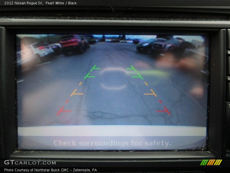 Pearl White / Black 2012 Nissan Rogue SV