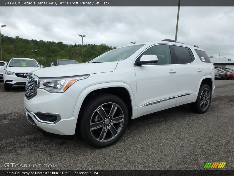 White Frost Tricoat / Jet Black 2019 GMC Acadia Denali AWD