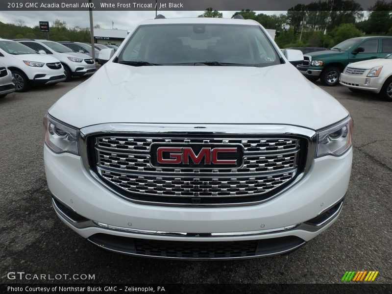 White Frost Tricoat / Jet Black 2019 GMC Acadia Denali AWD