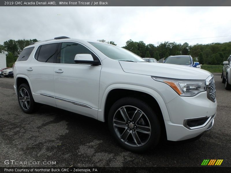 White Frost Tricoat / Jet Black 2019 GMC Acadia Denali AWD