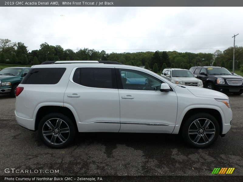 White Frost Tricoat / Jet Black 2019 GMC Acadia Denali AWD