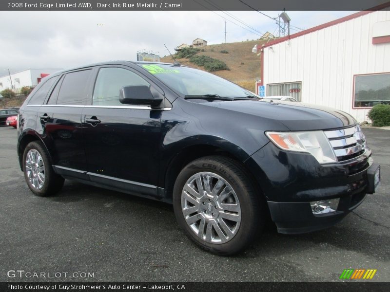 Dark Ink Blue Metallic / Camel 2008 Ford Edge Limited AWD