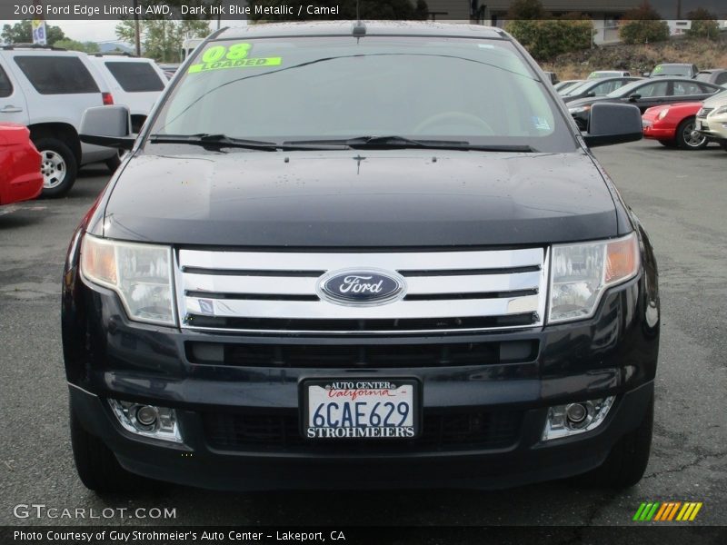 Dark Ink Blue Metallic / Camel 2008 Ford Edge Limited AWD