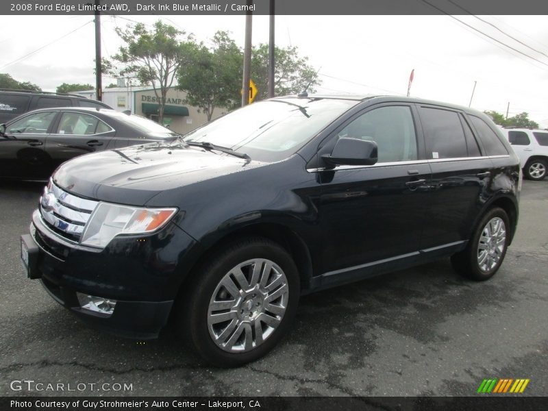 Dark Ink Blue Metallic / Camel 2008 Ford Edge Limited AWD