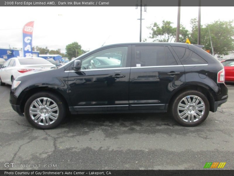 Dark Ink Blue Metallic / Camel 2008 Ford Edge Limited AWD