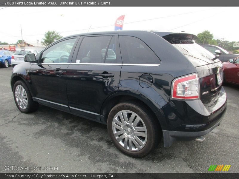 Dark Ink Blue Metallic / Camel 2008 Ford Edge Limited AWD