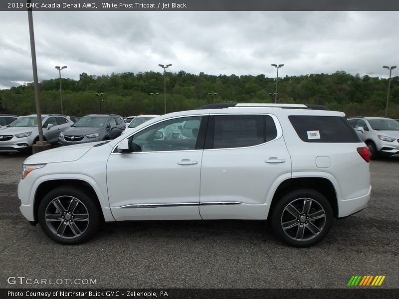 White Frost Tricoat / Jet Black 2019 GMC Acadia Denali AWD