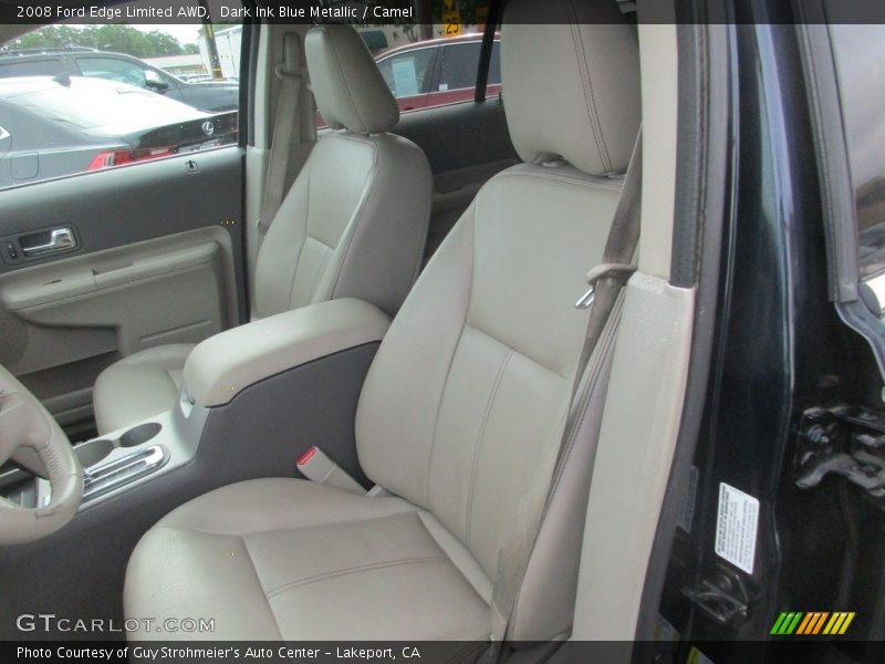 Dark Ink Blue Metallic / Camel 2008 Ford Edge Limited AWD