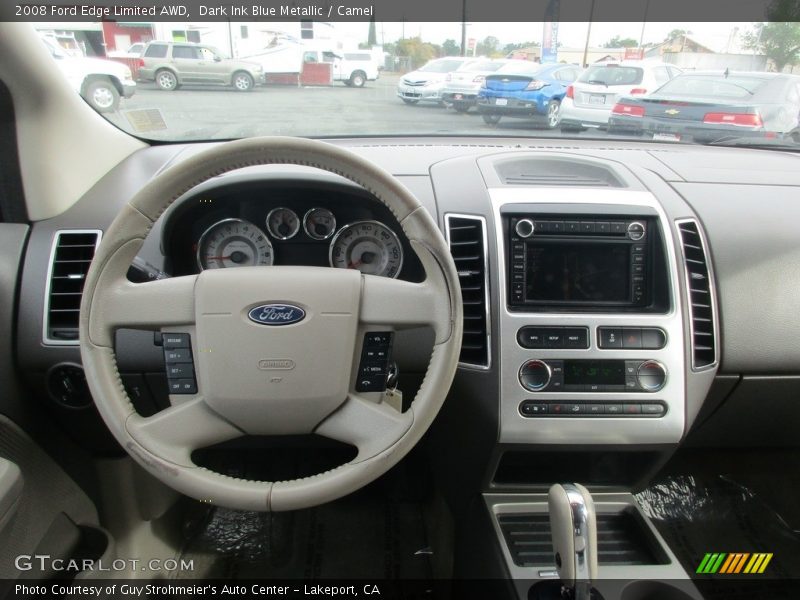 Dark Ink Blue Metallic / Camel 2008 Ford Edge Limited AWD