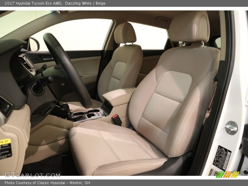 Dazzling White / Beige 2017 Hyundai Tucson Eco AWD