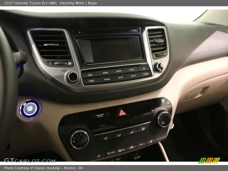 Dazzling White / Beige 2017 Hyundai Tucson Eco AWD