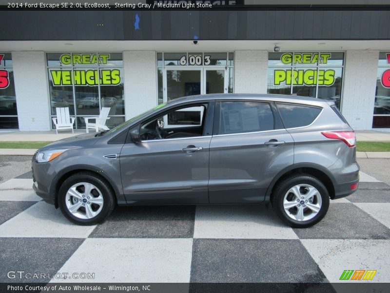 Sterling Gray / Medium Light Stone 2014 Ford Escape SE 2.0L EcoBoost