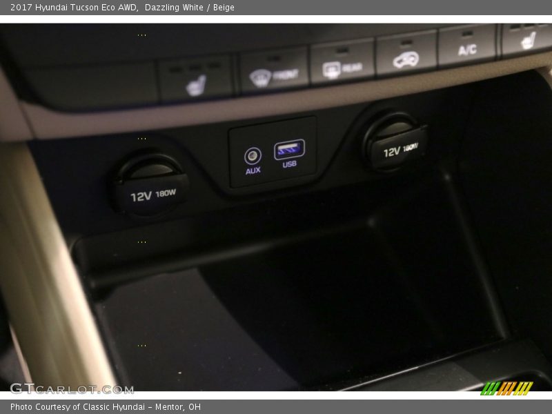 Dazzling White / Beige 2017 Hyundai Tucson Eco AWD