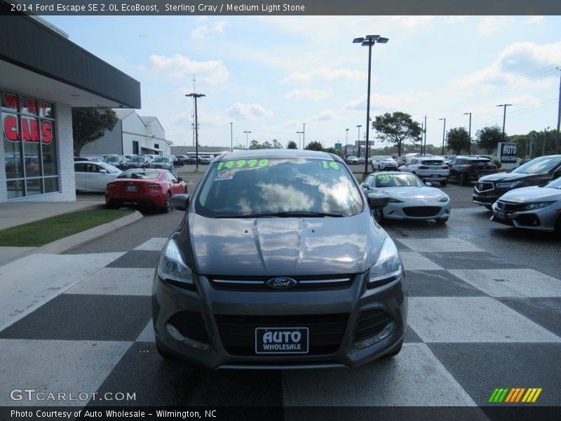 Sterling Gray / Medium Light Stone 2014 Ford Escape SE 2.0L EcoBoost