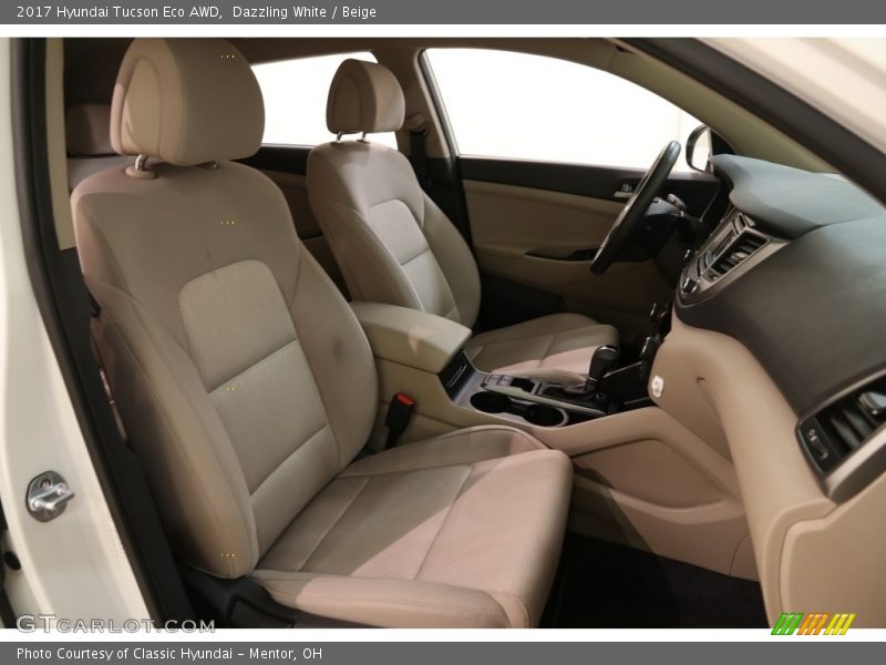 Dazzling White / Beige 2017 Hyundai Tucson Eco AWD