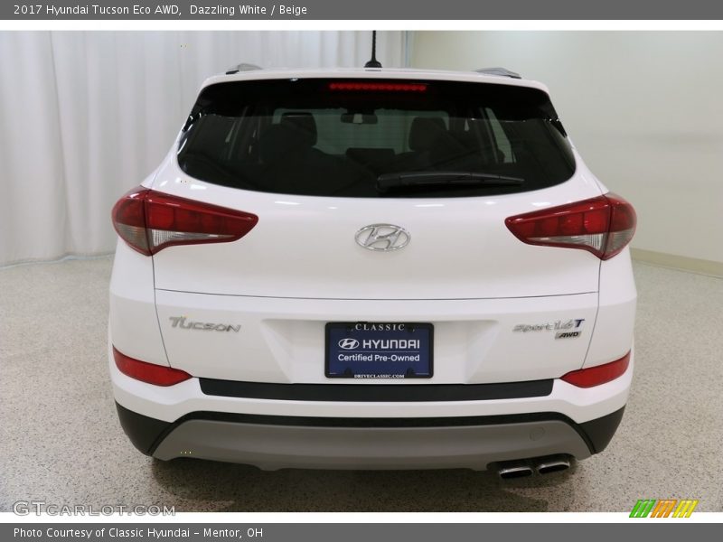 Dazzling White / Beige 2017 Hyundai Tucson Eco AWD