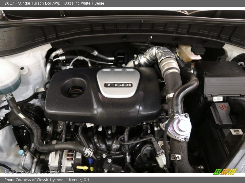 Dazzling White / Beige 2017 Hyundai Tucson Eco AWD