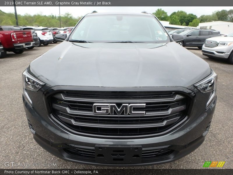 Graphite Gray Metallic / Jet Black 2019 GMC Terrain SLE AWD