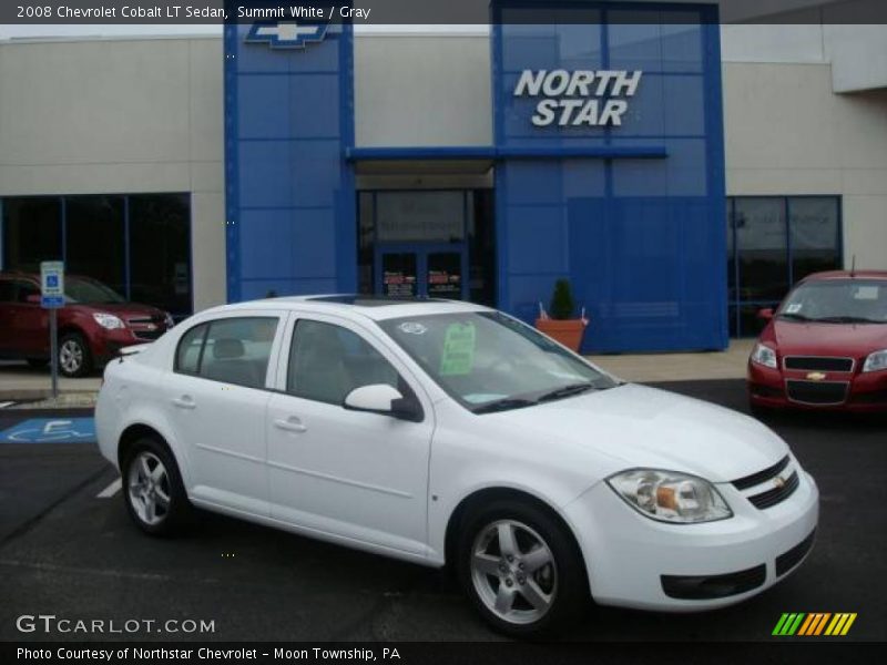 Summit White / Gray 2008 Chevrolet Cobalt LT Sedan