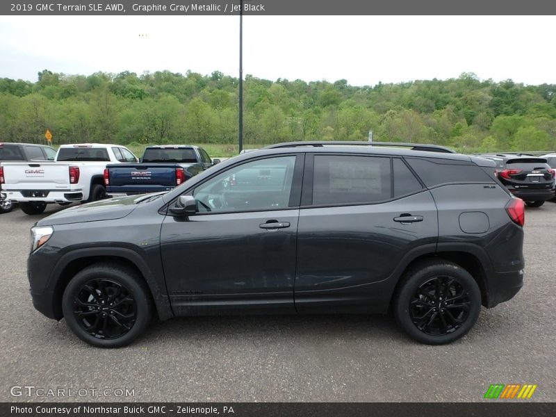 Graphite Gray Metallic / Jet Black 2019 GMC Terrain SLE AWD
