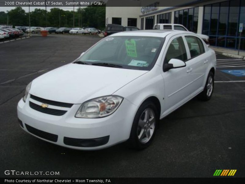 Summit White / Gray 2008 Chevrolet Cobalt LT Sedan