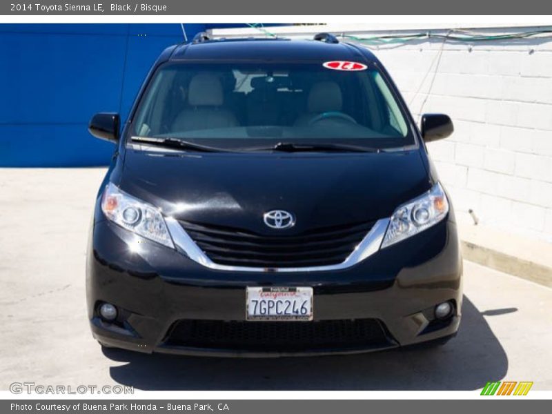 Black / Bisque 2014 Toyota Sienna LE