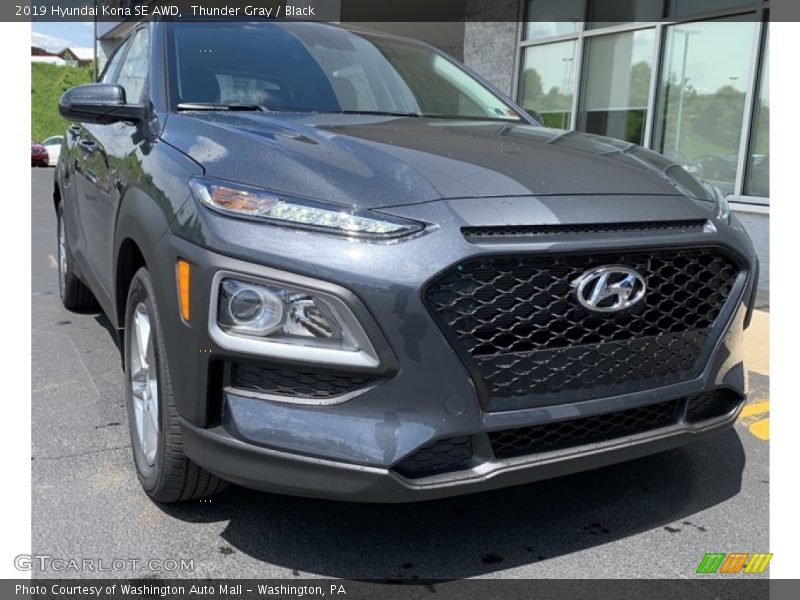 Thunder Gray / Black 2019 Hyundai Kona SE AWD