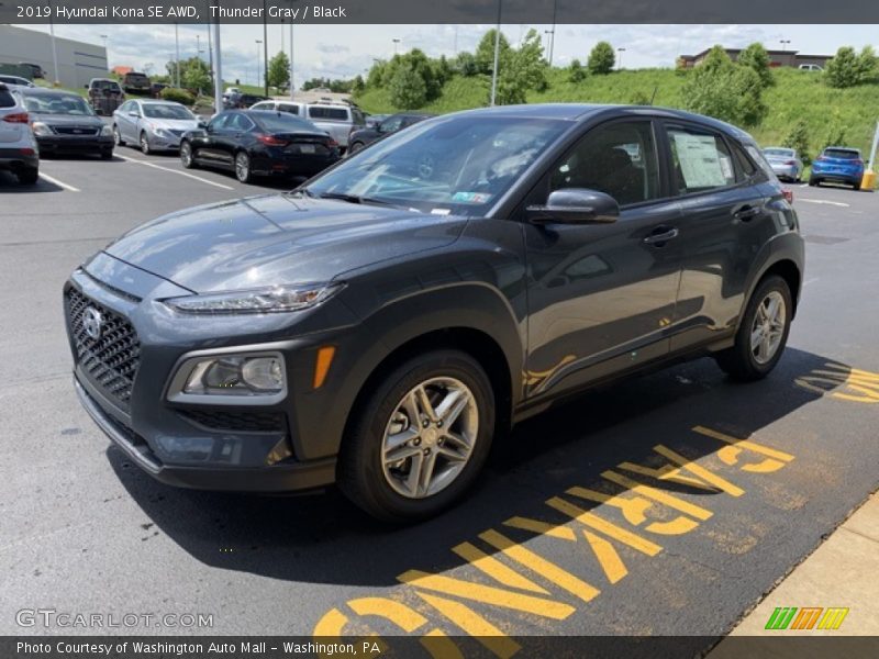 Thunder Gray / Black 2019 Hyundai Kona SE AWD