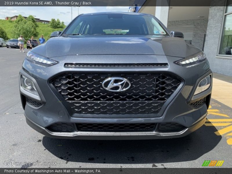 Thunder Gray / Black 2019 Hyundai Kona SE AWD
