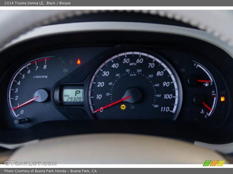 Black / Bisque 2014 Toyota Sienna LE