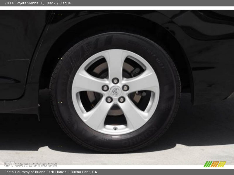 Black / Bisque 2014 Toyota Sienna LE