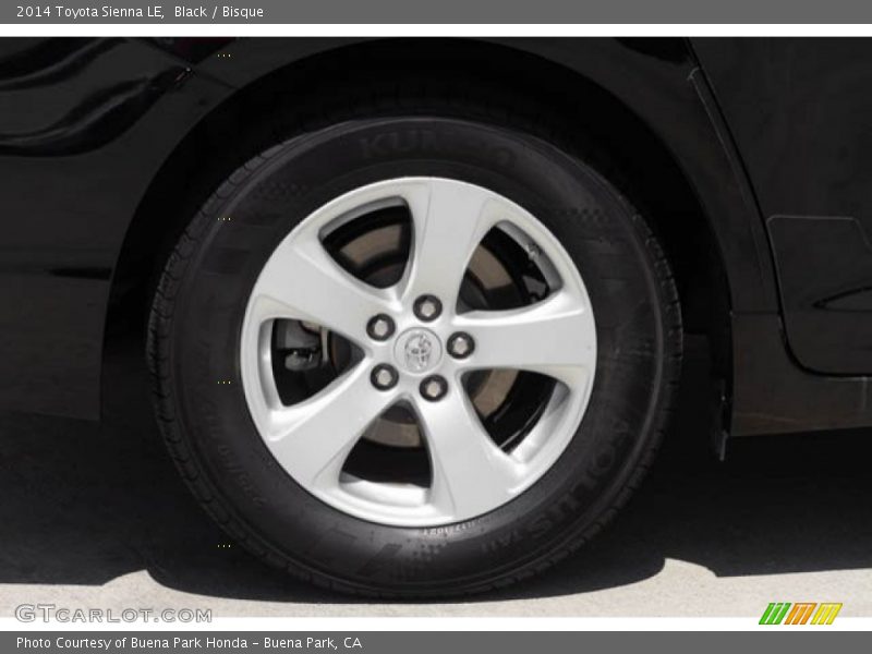 Black / Bisque 2014 Toyota Sienna LE