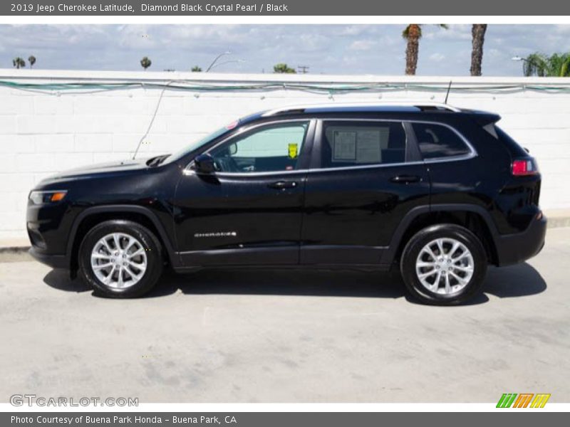 Diamond Black Crystal Pearl / Black 2019 Jeep Cherokee Latitude