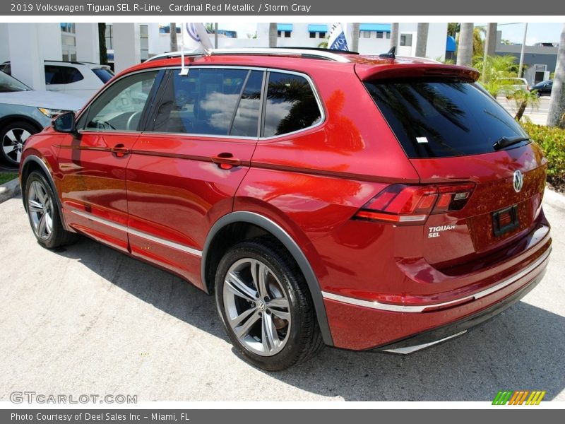 Cardinal Red Metallic / Storm Gray 2019 Volkswagen Tiguan SEL R-Line
